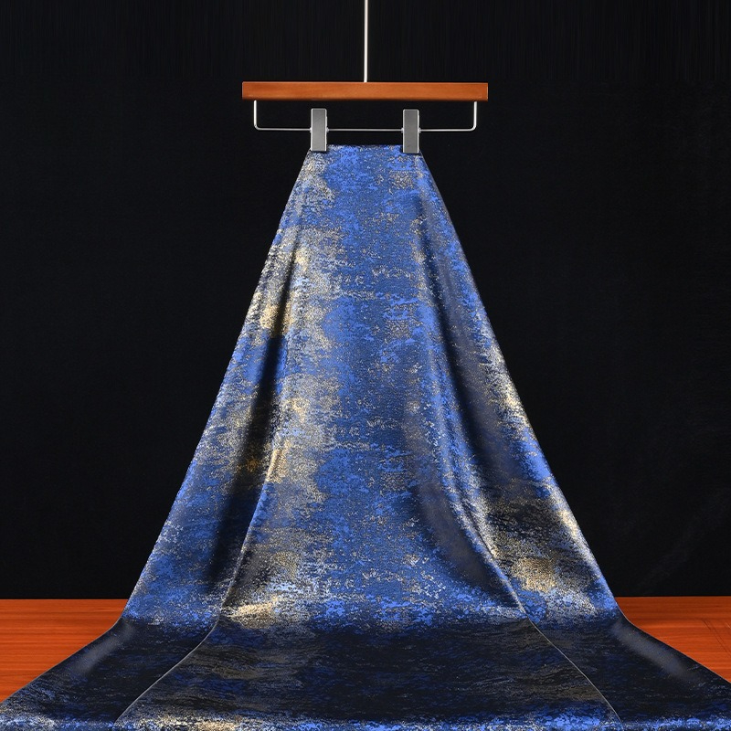 Home Textiles & Decorations - Tecido Texturizado Gradiente Azul Retro com