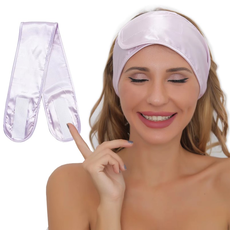 Home Textiles Face Towel - Faixa de Cabelo Ajustável de Cetim