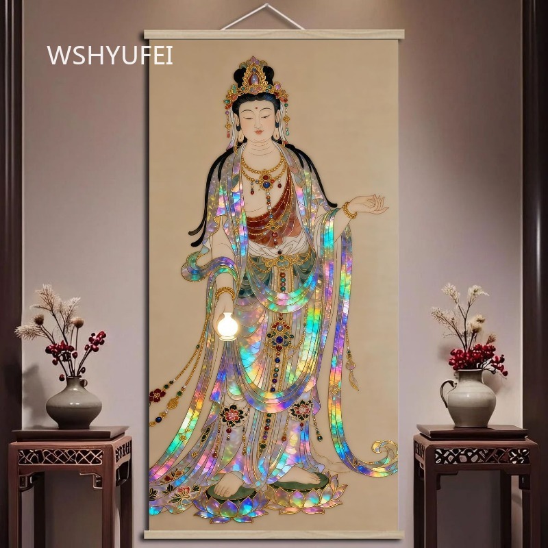 Pergaminho de Parede Guanyin B - Home Textiles & Decorations avaliação e preço