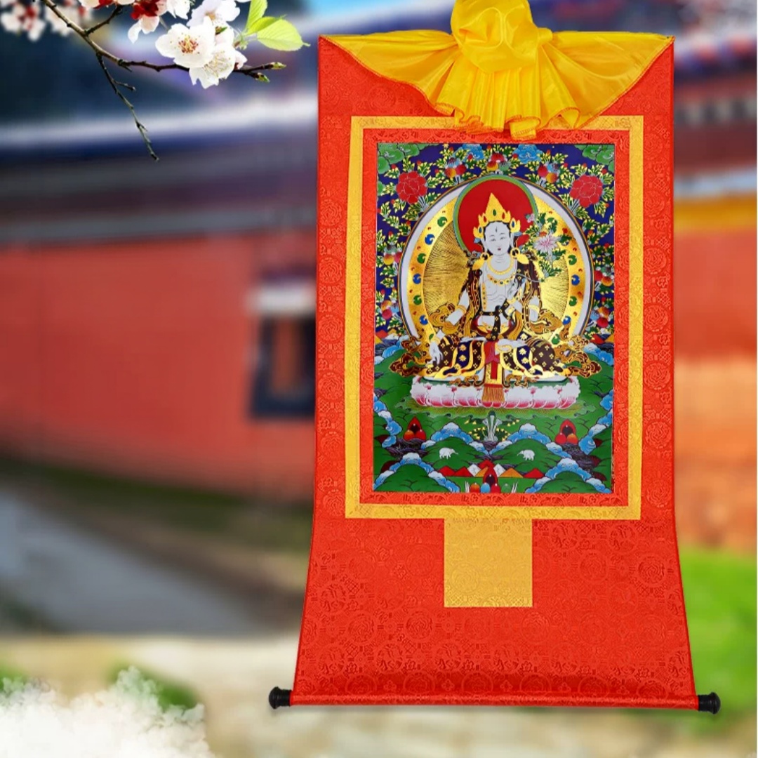 Thangka de Buda Tara Branca, R - Home Textiles & Decorations avaliação e preço